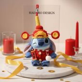 正版 醒狮史迪仔新年毛绒挂件包包挂饰卡通可爱玩偶钥匙扣新年礼物