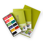 吴竹固体水彩颜料金属色星光色珠光吴竹颜彩国画颜料分装 水彩颜料