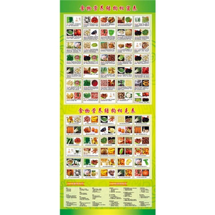 食物相克表挂图饮食宜忌饮食禁忌养生食谱挂图食物贴纸广告图