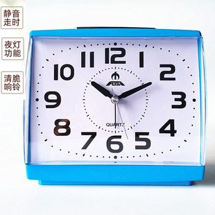 学生儿童台式创意个性床头静音石英钟桌面闹钟电子时钟富达钟表