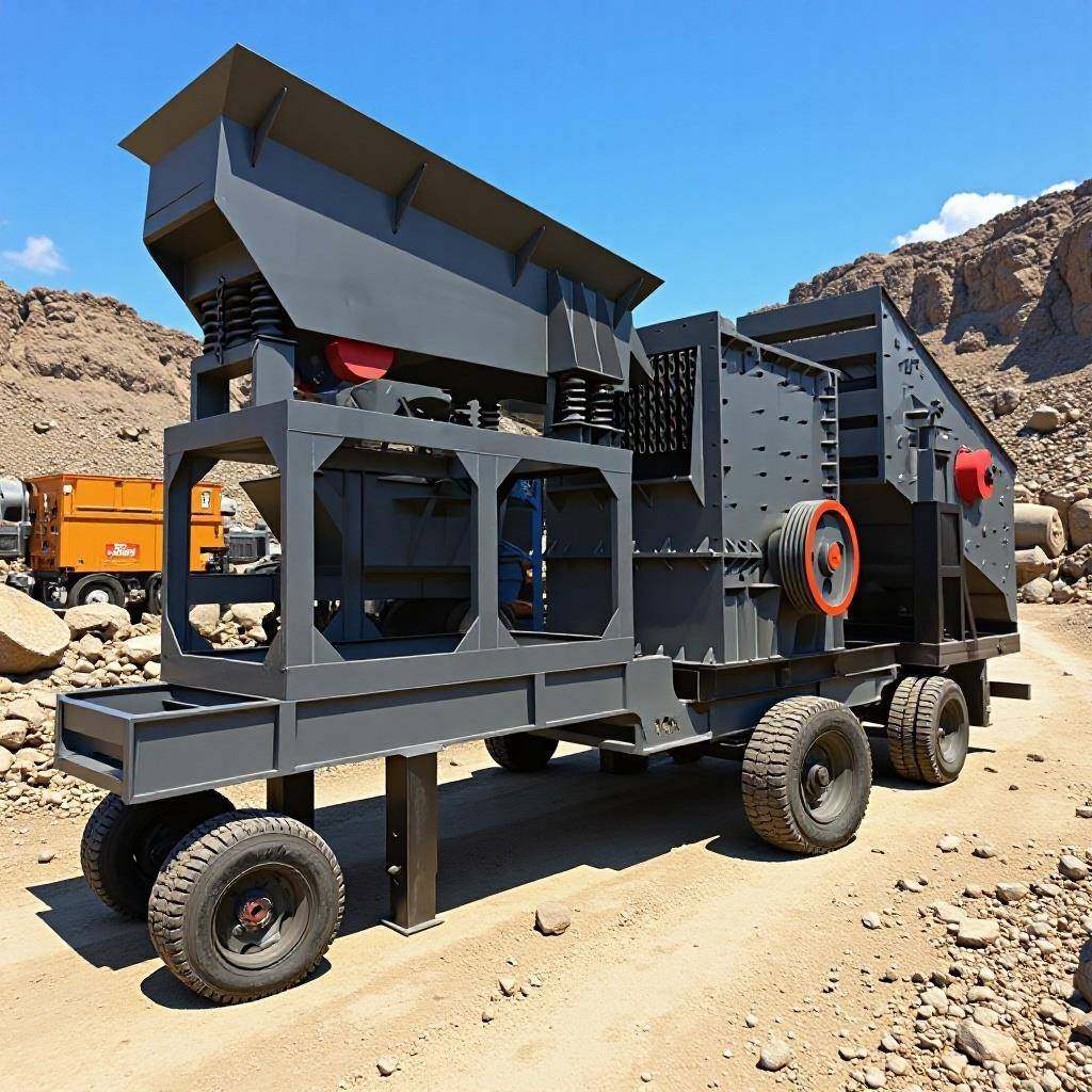 轮胎式移动破碎站建筑垃圾移动式破碎机价格煤矸石粉碎筛分碎石机,机械设备,粉碎机,淘宝优惠券,粉丝福利购,淘宝优惠卷