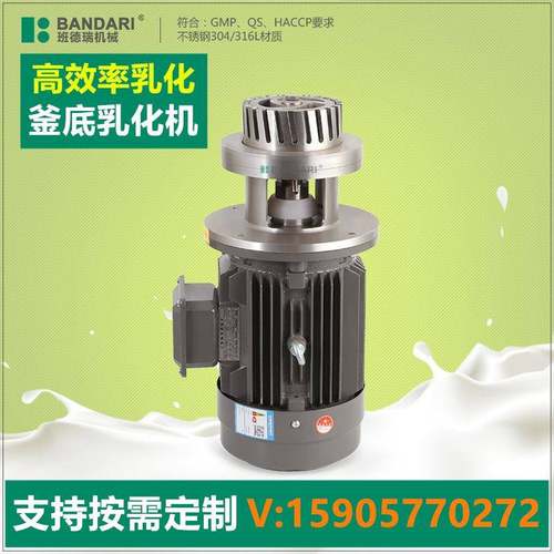 不锈钢釜底桶底乳化机液体下剪切均质混合搅拌机罐底分散机搅拌器