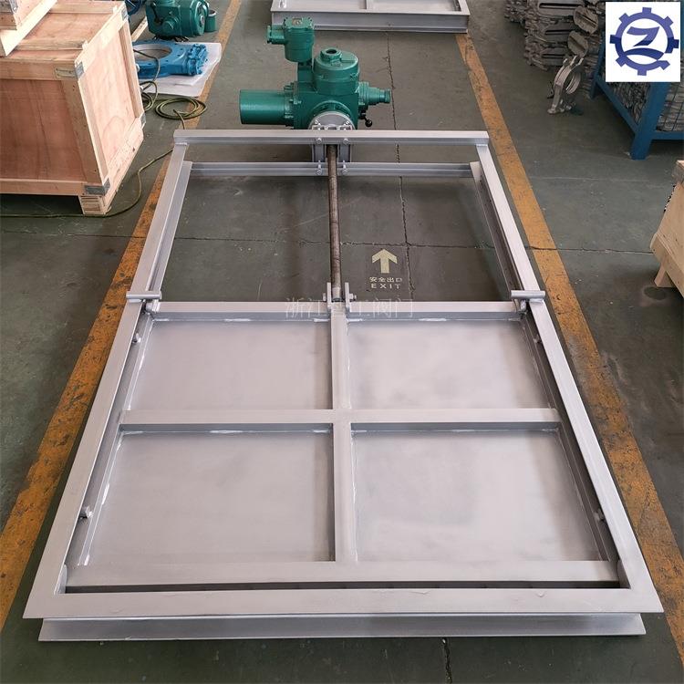 智工电动不锈钢渠道闸门QDSX-1-9-P150*1000雨污水池方形阀