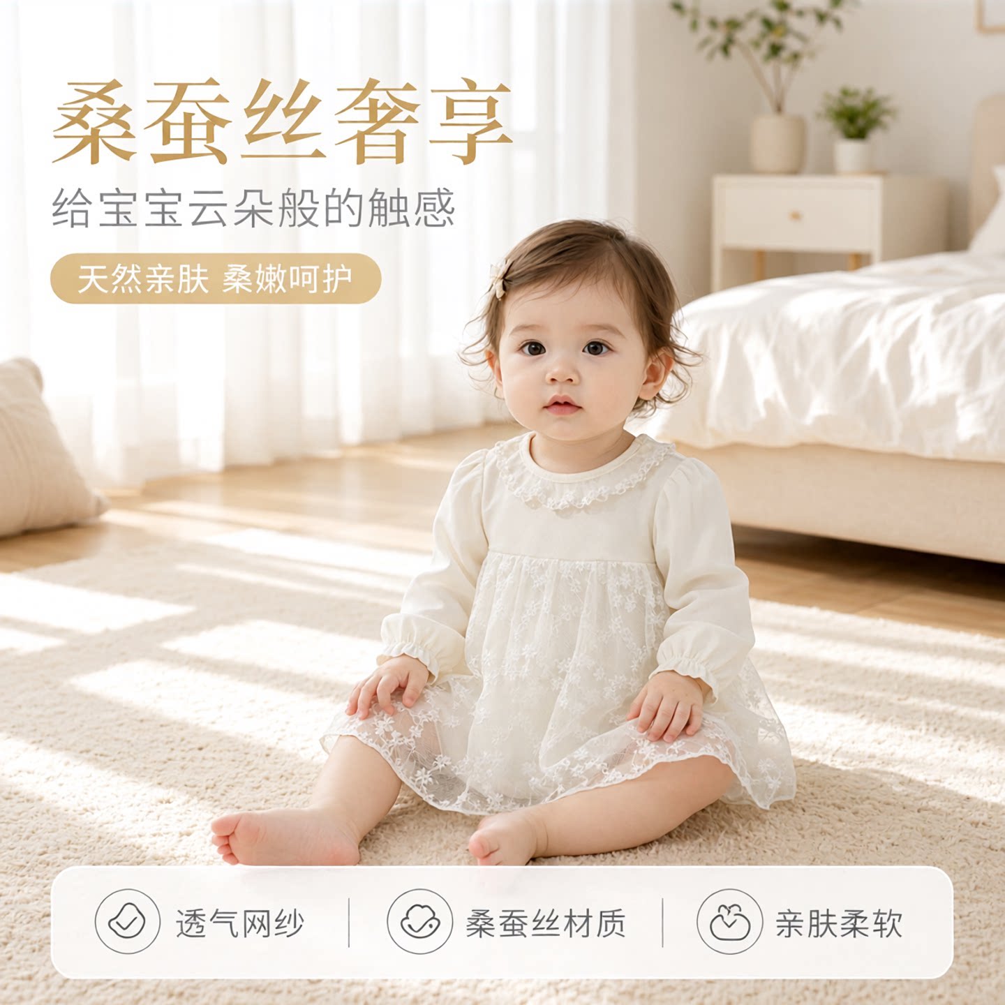 女宝春秋网纱有帽哈衣