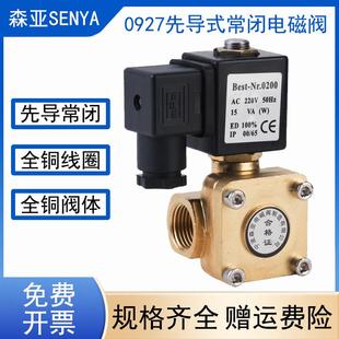 电磁阀16KG竖向安装 先导式 0927200高压0927400水阀气阀220V24V12V