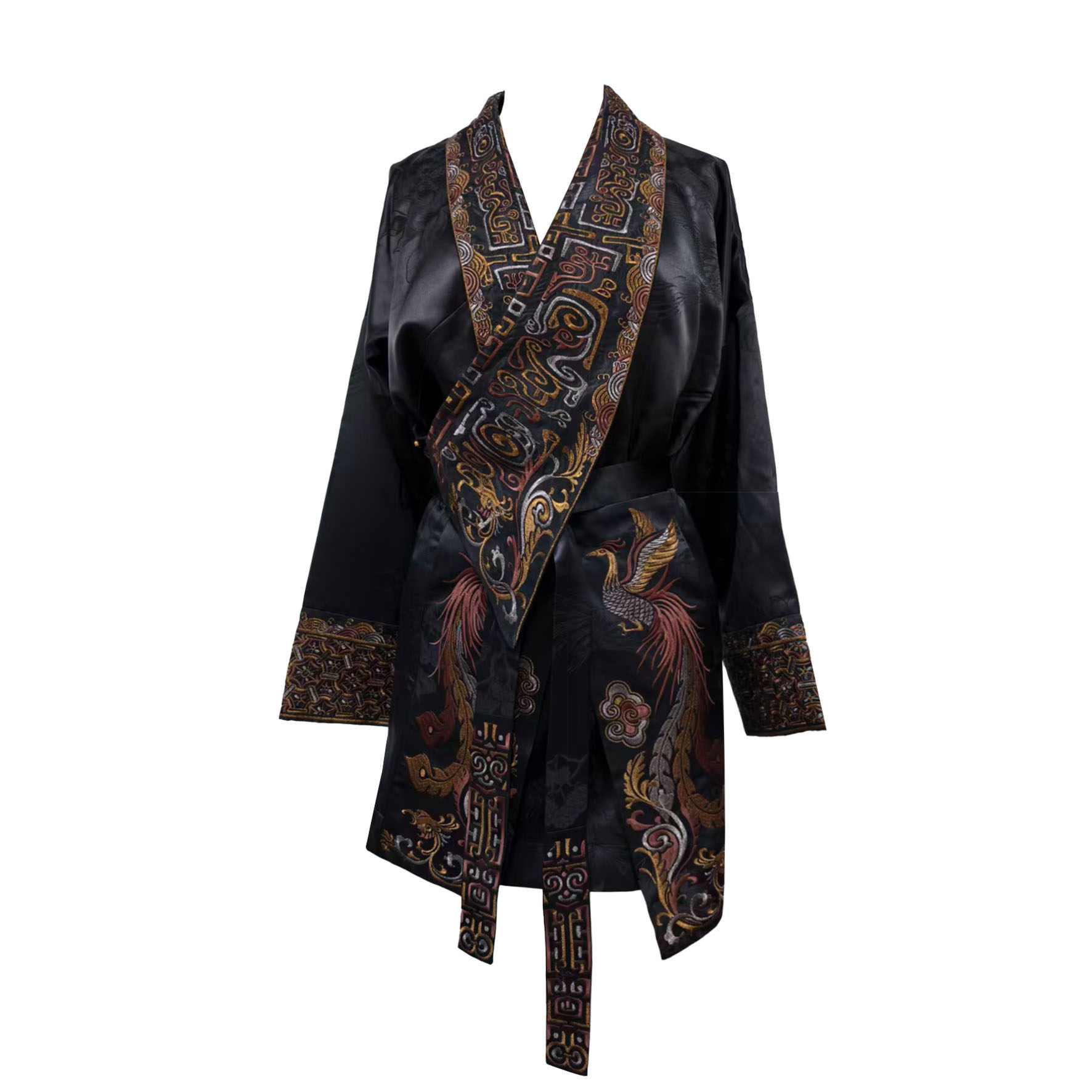 【鎏金引凤】彩金绣藏式中长款外套DB-S250213