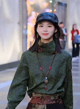 【鎏金引凤】宋锦拼接衬衫DB-S250200