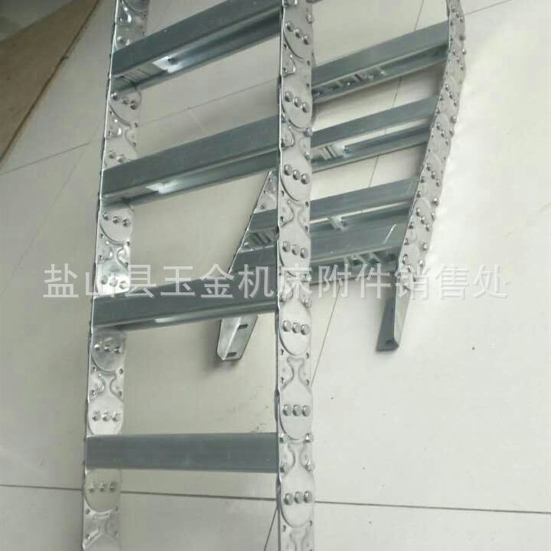 加强抗磨机床穿线钢铝拖链桥式钢制工程全封闭拖链金属坦克链厂家