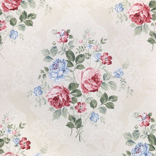 复古美式田园小碎花大花原装进口纯纸壁纸加厚房间法式墙纸非自粘