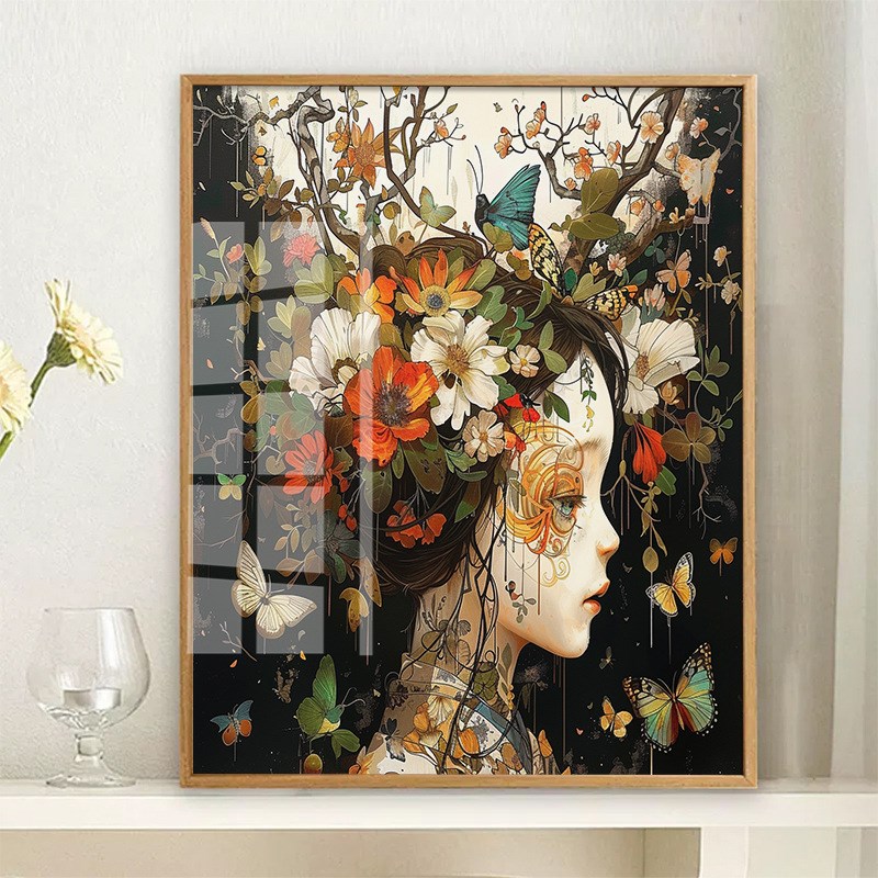 抽象美女十字绣自己绣2024新款满绣图手工钻石绣卧室小幅