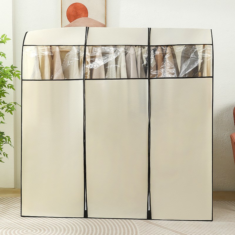 落地式晾衣架防尘罩衣帽架罩单杆通用型出租房架子防尘套加厚