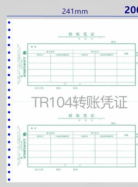 立信TR101电脑记账凭证套打电脑账册连打凭证纸财务针式打印纸