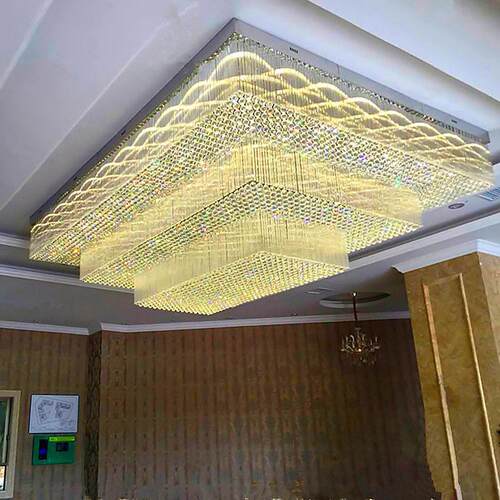 大型酒店灯 珠金店水晶灯 宾馆售楼处商场灯具非标工程灯具制作