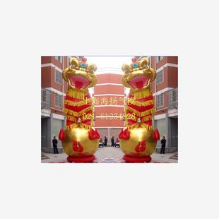 3米4米6米金色舞狮气模狮子滚绣球开业婚庆道具东方雄狮门口对狮