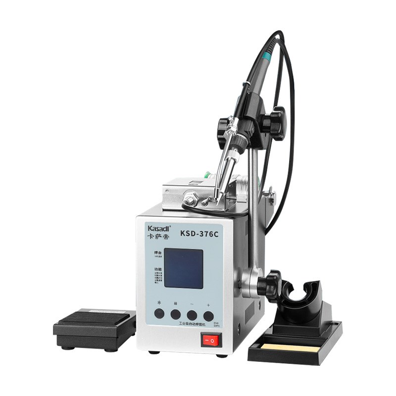 卡萨帝150W焊锡机376C大功率手柄按钮送锡全自动高频恒温电焊台