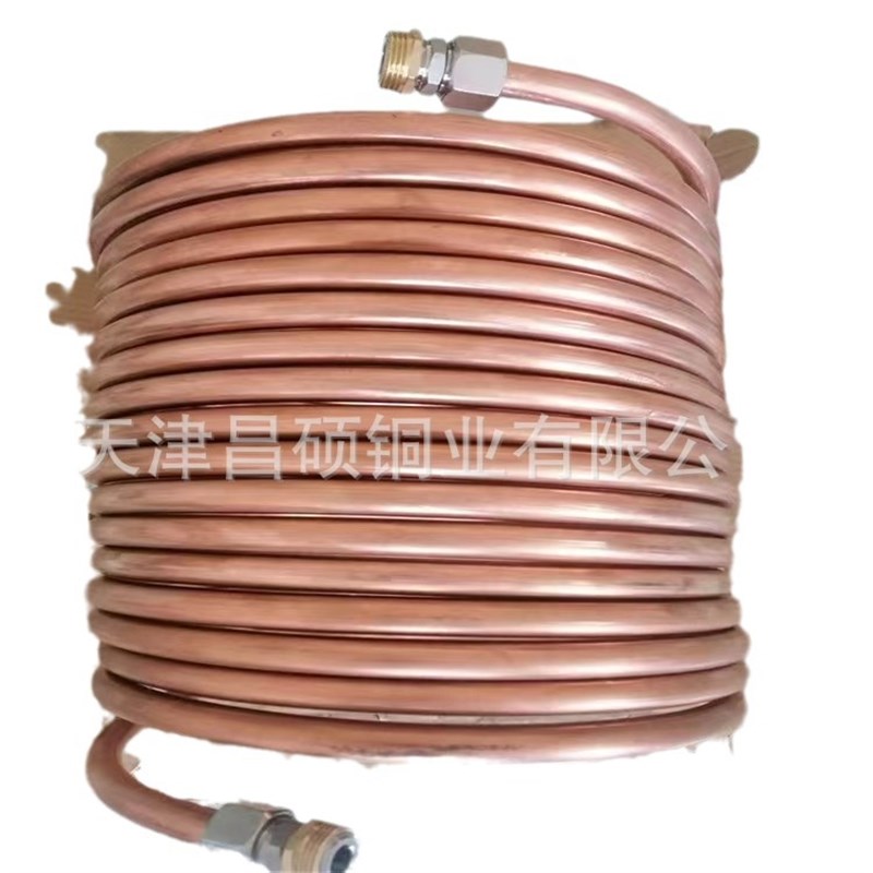 软态铜盘管加工 高频焊接水冷紫铜线圈  非标制冷异型铜弯管M蛇形