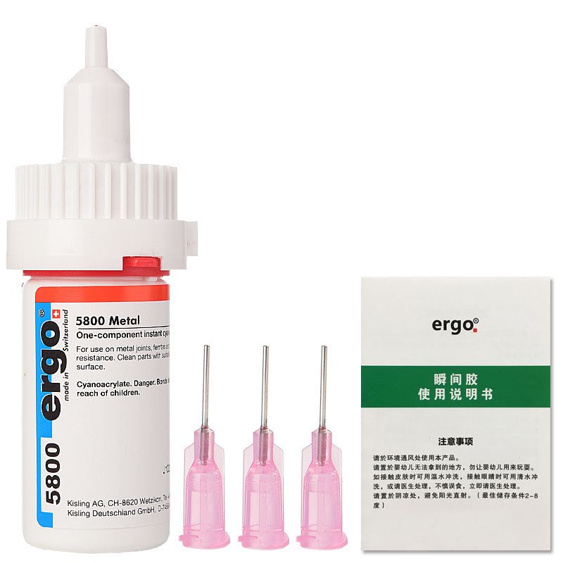 德国ergo5800强力粘金属铁陶瓷塑料亚克力耐高温透明快干胶水