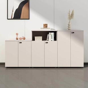 文件柜矮柜木质办公室柜子资料柜隔断置物茶水柜带锁储物柜办公柜