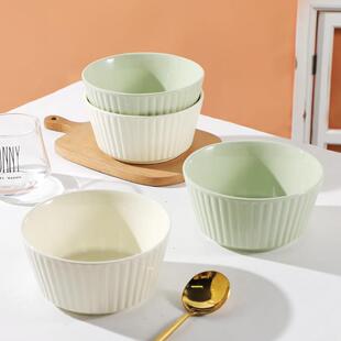 法式六英寸碗4只装面碗家用陶瓷大号饭碗泡面碗汤面碗食品级汤碗