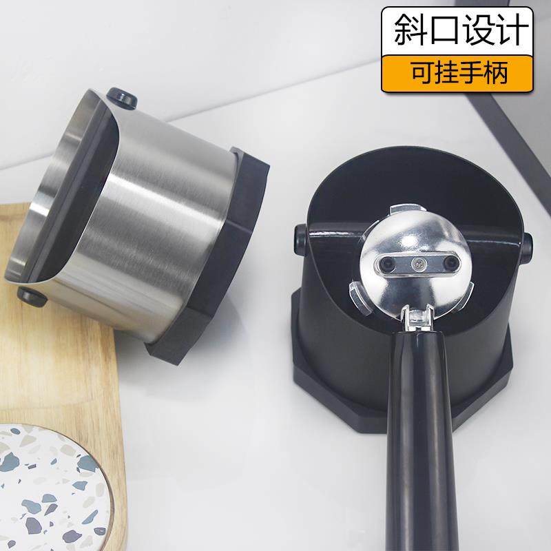 圆形咖啡粉渣桶渣盒不锈钢加厚渣粉收纳盒子敲粉桶收纳盒配套用品