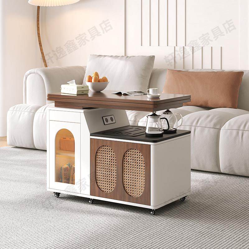 实木茶几折叠升降可移动沙发边柜客厅沙发家用2025新款推车边几,住宅家具,茶几,淘宝优惠券,粉丝福利购,淘宝优惠卷