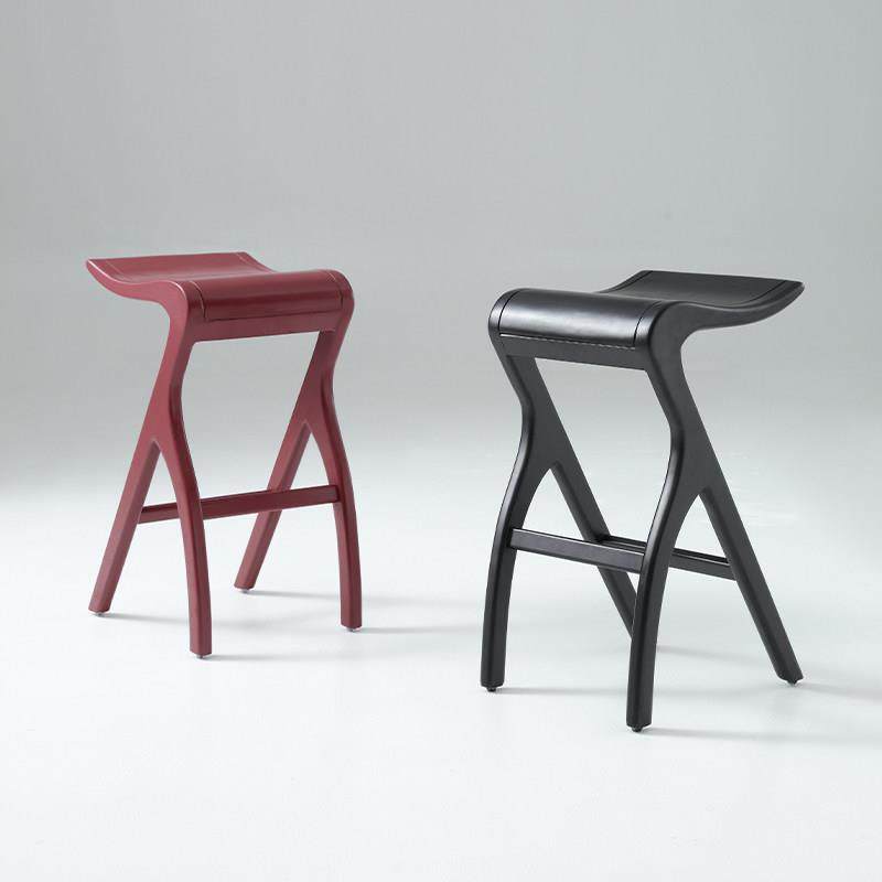 意式实木吧台椅家用中古风酒店咖啡厅高脚椅子北欧岛台酒柜高吧凳