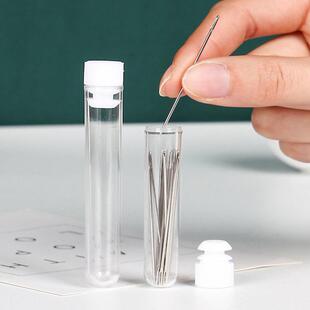 缝纫机针收纳针筒十字绣手缝针透明收纳塑料装针瓶缝纫配件储针筒