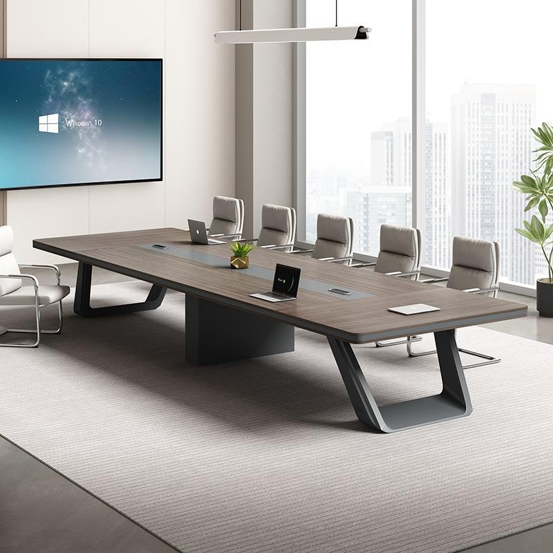 会议室长条桌椅组合洽谈接待谈判商务开 会多功能办公一体桌高级