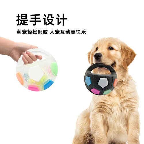 Qzee狗狗玩具提手发声足球玩具宠物消耗精力自嗨解闷互动趣味陪伴