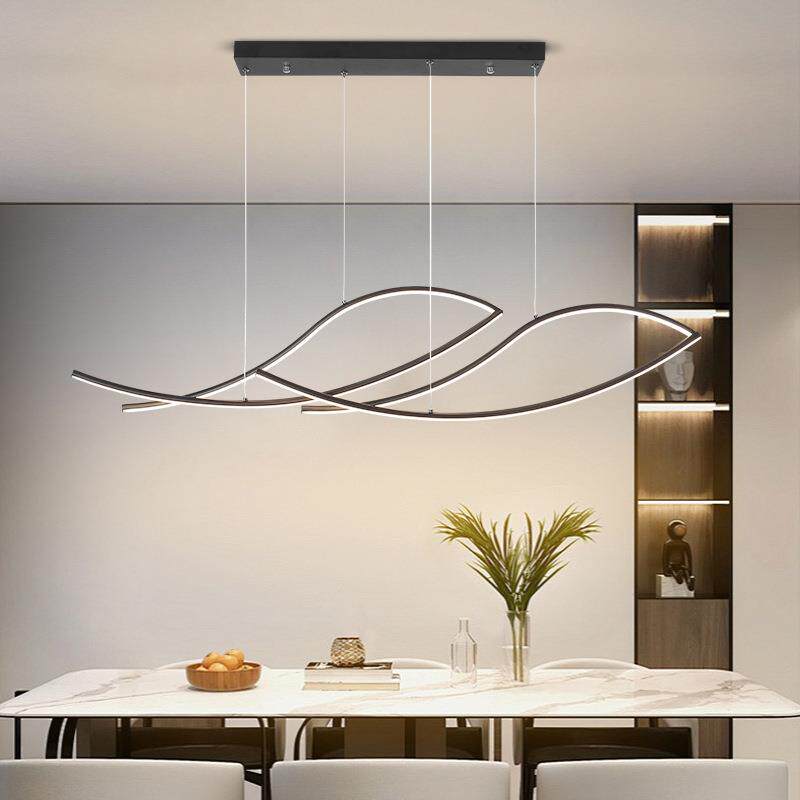 后现代简约餐厅吊灯设计师款极简长条吧台办公室样板间售楼部灯具