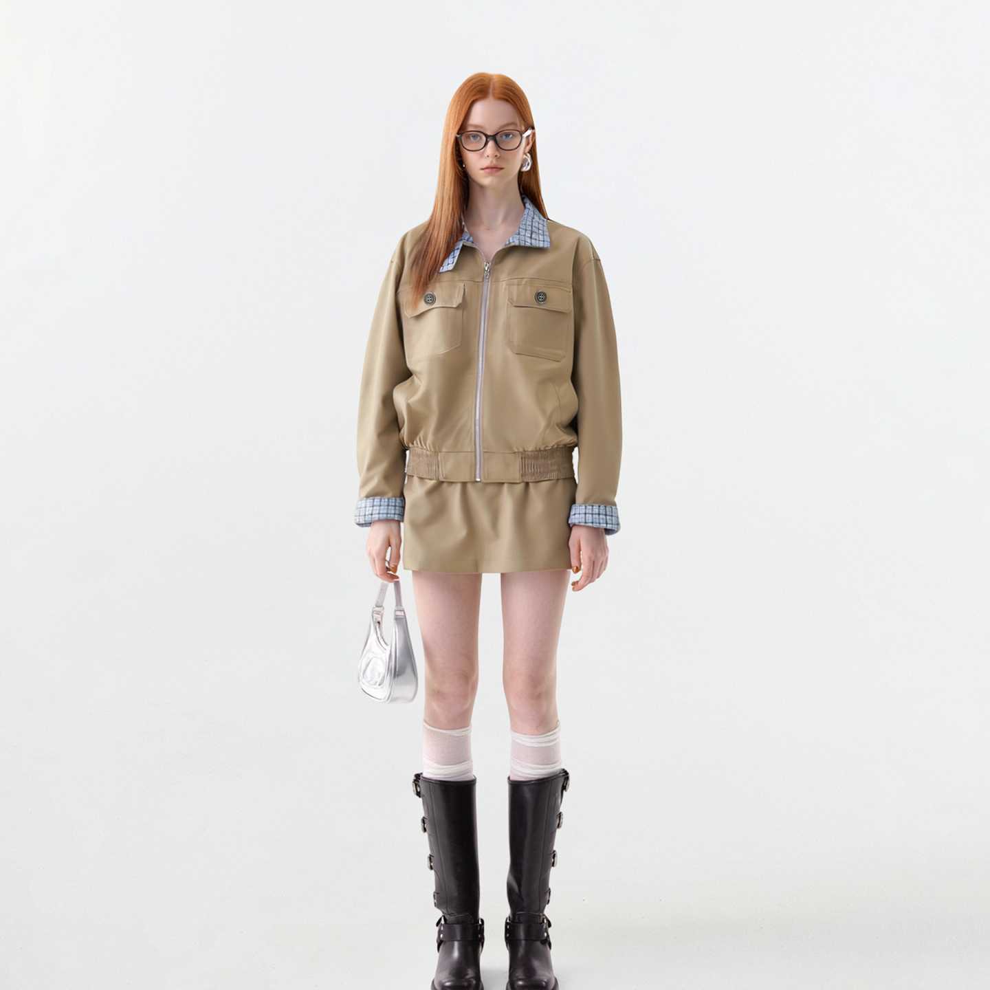 AHMI“城市游猎”多口袋工装风套装春秋少女硬朗猎装夹克短裙套装,女装/女士精品,时尚套装,淘宝优惠券,粉丝福利购,淘宝优惠卷