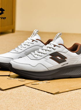 LOTTO乐途棉鞋秋季新款皮面防水运动鞋加绒保暖情侣款休闲鞋子