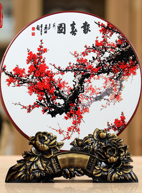 新中式摆件复古工艺品客厅书房间中国风古典装饰品玄关博古架摆设