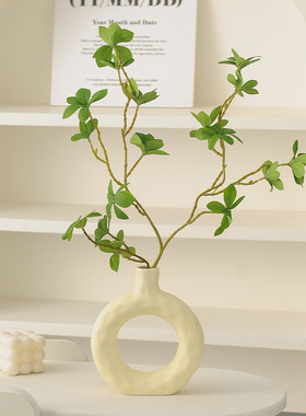 奶油风陶瓷花瓶桌面摆件客厅插花家居饰品干花水培简约艺术设计感