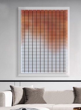 亚克力立体客厅装饰画高级感橙色走廊过道挂画简约餐厅玄关壁画