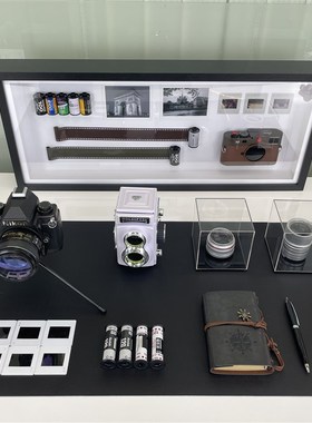 相机模型摆件套装样板间书房书架书桌饰品新中式复古怀旧摄影道具