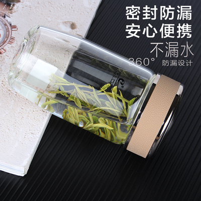 卧龙水杯单层小玻璃杯男女小巧加厚便携透明耐热玻璃小号小型茶杯