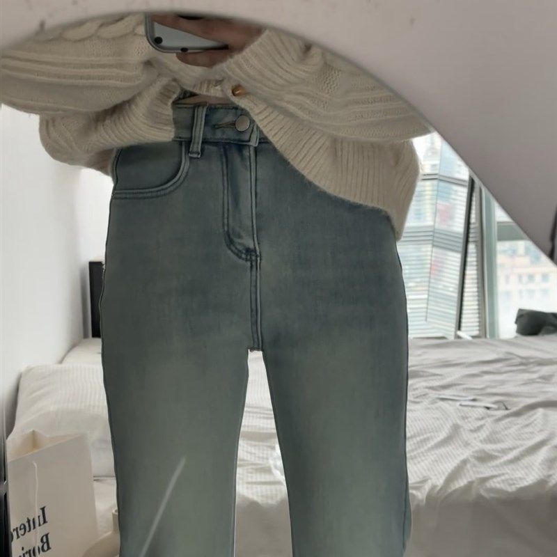 复古蓝直筒牛仔裤女春秋夏季胖妹妹mm梨形身材宽松显瘦弹力烟管裤,女装/女士精品,大码裤装,淘宝优惠券,粉丝福利购,淘宝优惠卷