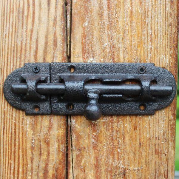 铸铁插销加厚明装全铁插锁木门栓门闩黑铁色插销锁扣门扣防盗