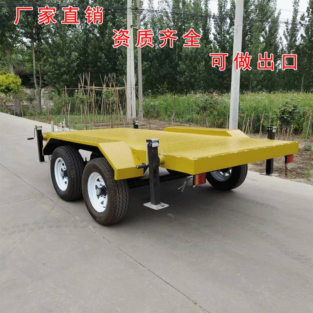 4T新款拖车500*16001.8万转运平板运输平半挂车转向拖车