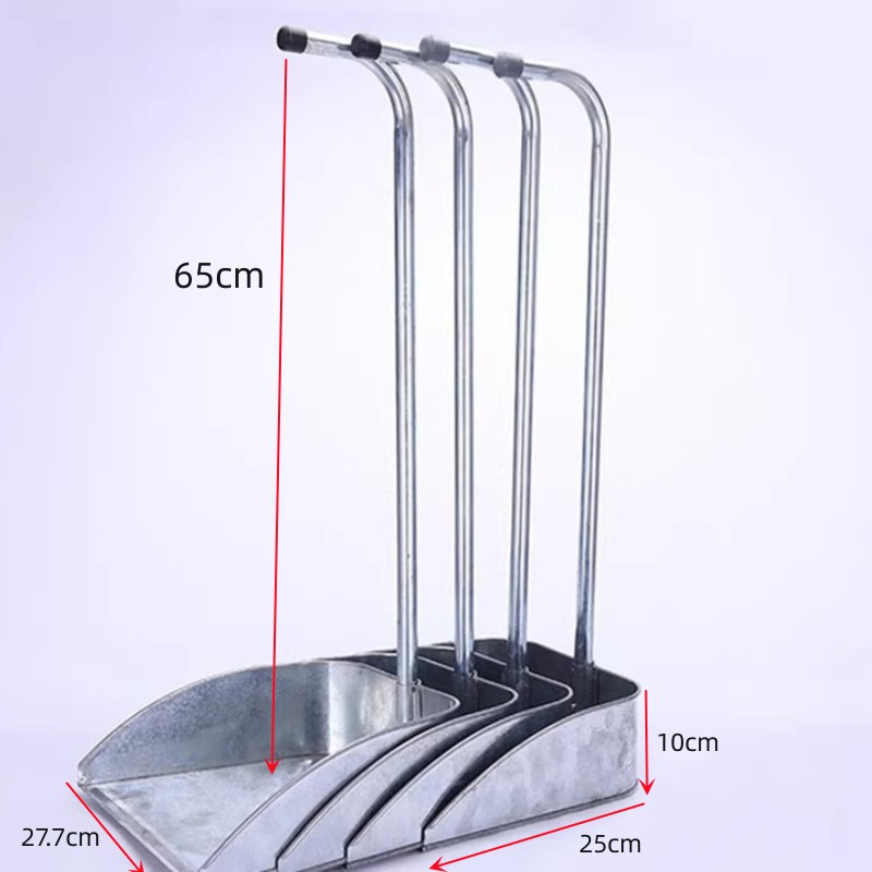 厂家直供加厚铁簸箕室外手工白色铁皮畚斗镀锌铁畚箕户外垃圾铲