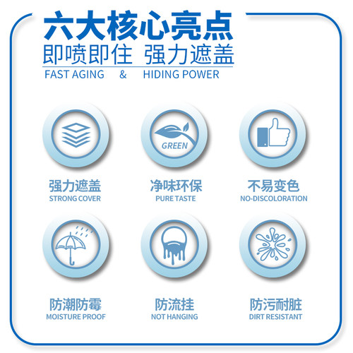 墙面自喷漆家用白墙去污神器修补膏乳胶漆墙面修复无味墙漆补墙膏