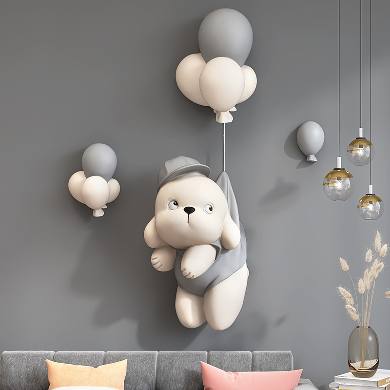 立体狗电视背景墙面装饰挂件客厅沙发餐厅玄关卧室床头儿童房壁挂