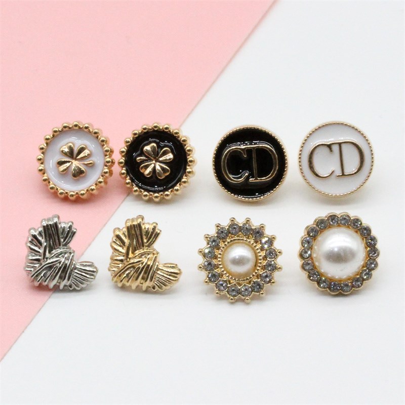 男女衬衫扣百搭毛衣开衫儿童小扣雪纺衫衬衫袖口金属珍珠圆形纽扣