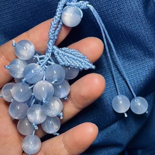 小红薯同款变色葡萄串琉璃珠招财