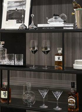 现代简约样板间酒柜软装搭配售楼处客厅柜酒杯酒具装饰品摆件