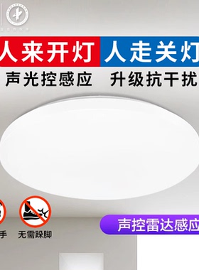 雷士照明智能吸顶灯LED过道走廊楼梯道玄关声控灯雷达人体感应灯