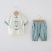 民国风女超仙幼儿园 古装 三月三儿童演出服汉服男童民族服装 夏薄款