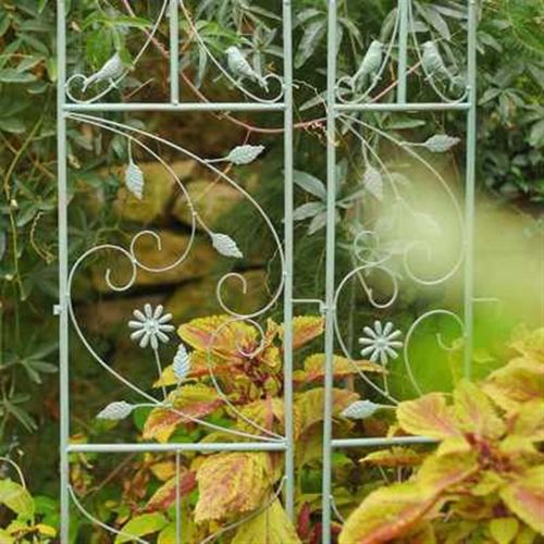 欧式做旧铁艺爬藤架子花支架户外庭院植物攀爬花盆小栅栏水管花架
