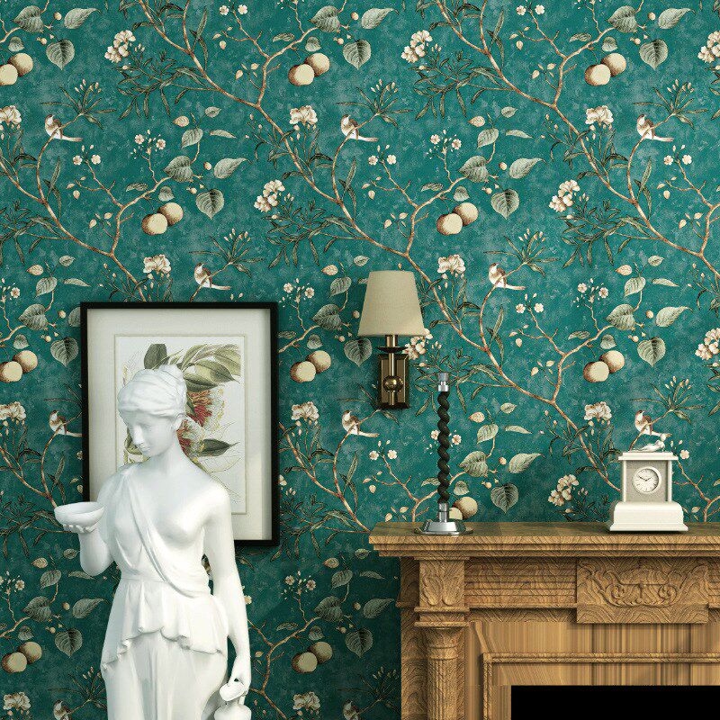 美式田园自粘墙纸温馨卧室自贴纸客厅电视背景墙宿舍翻新防水壁纸